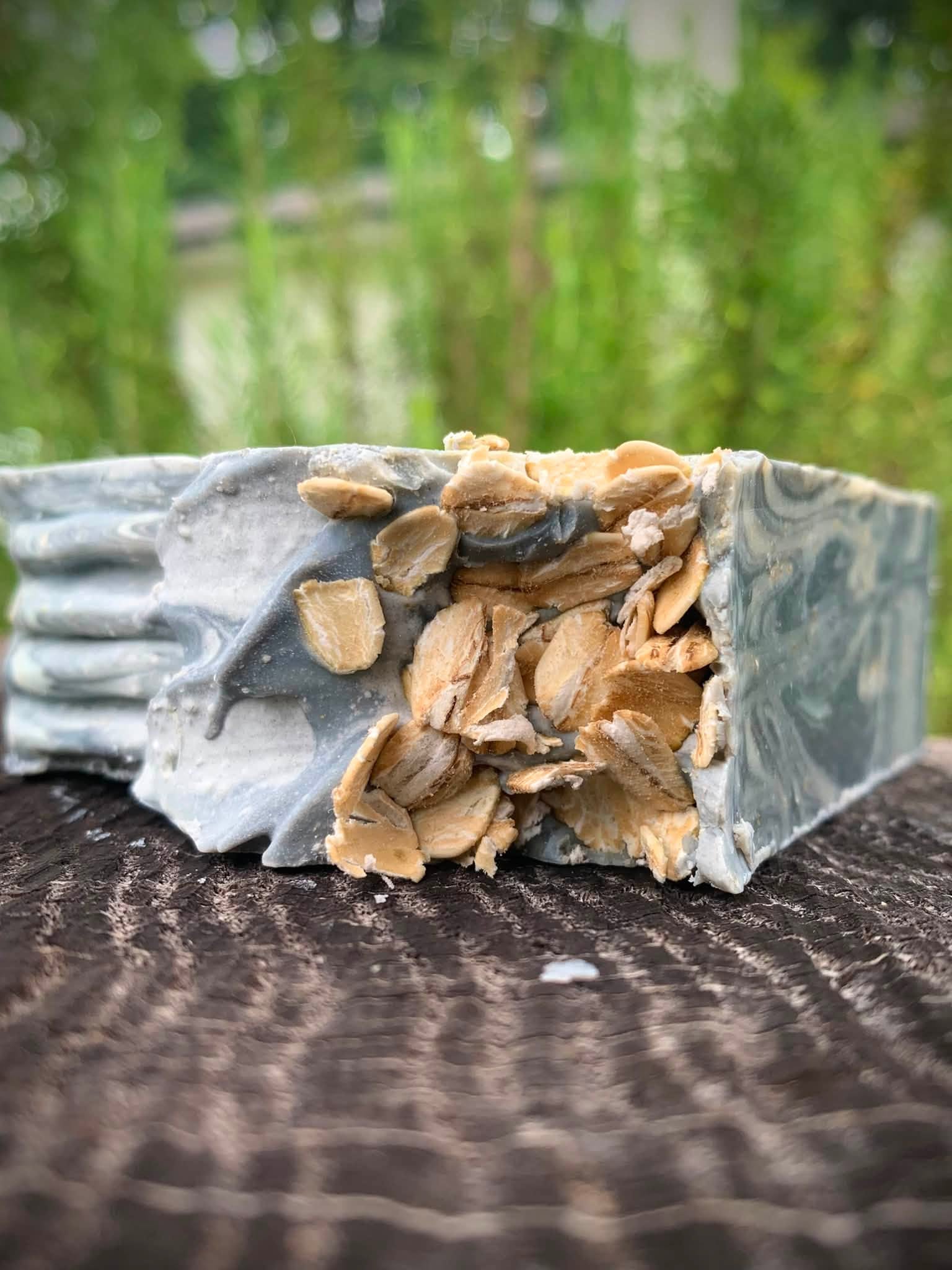 Oatmeal & Charcoal Goats Milk Soap